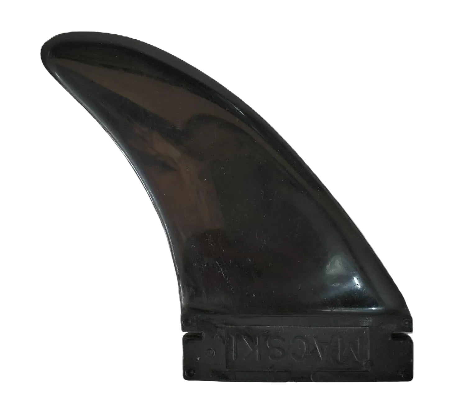 Black plastic Macski single fin skeg