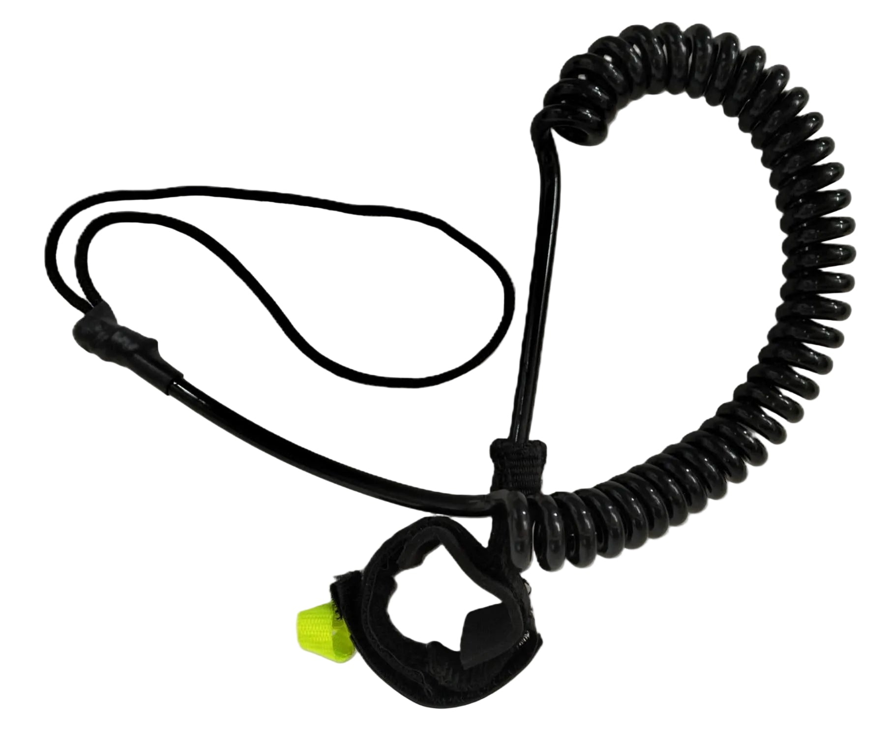 Coiled waveski paddle leash 
